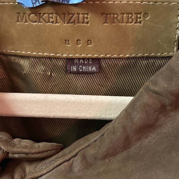McKenzie Tribe soft brown leather jacket size XL - Picture 2 of 3